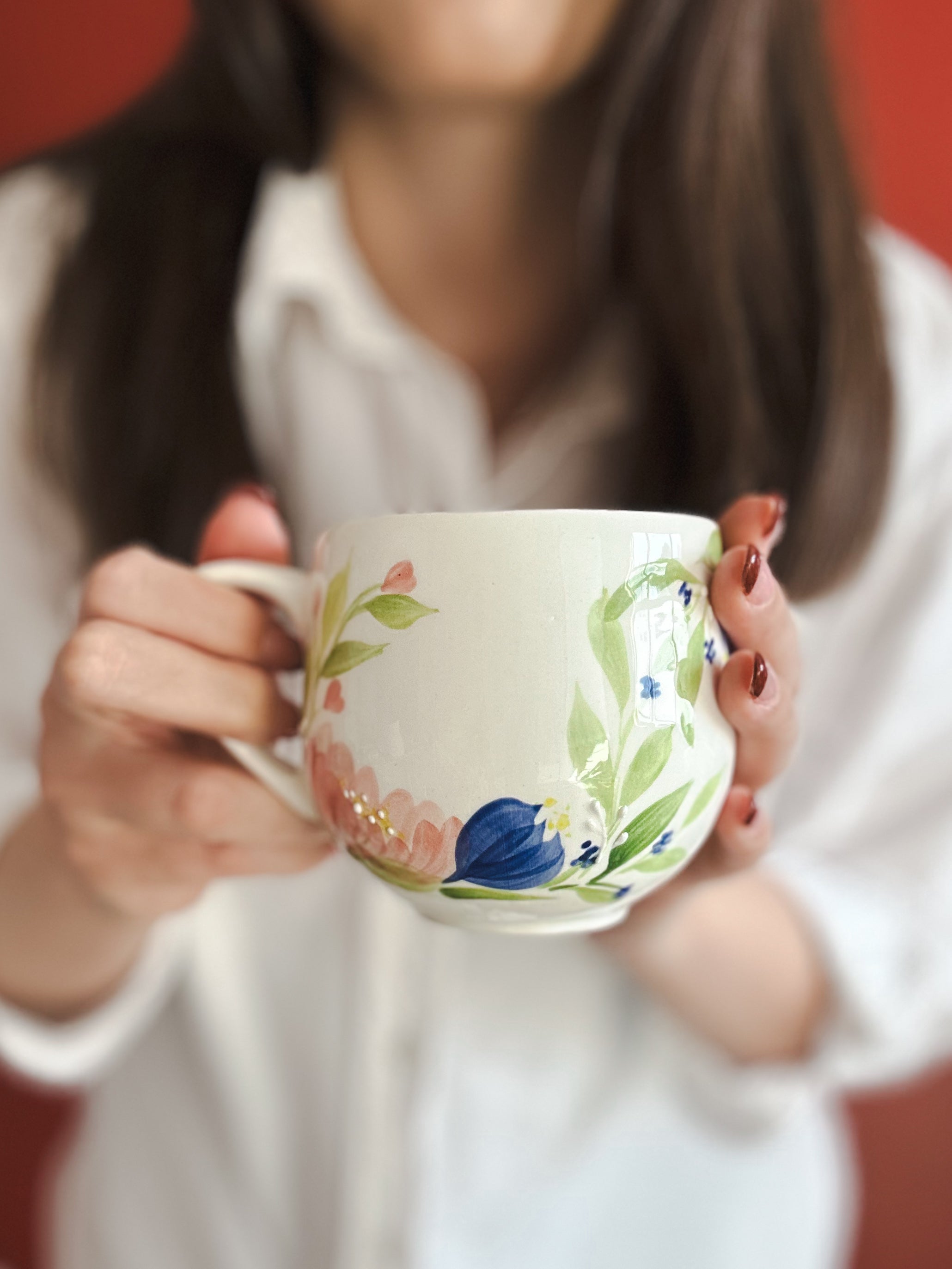 Hand-Painted Bubble Mug