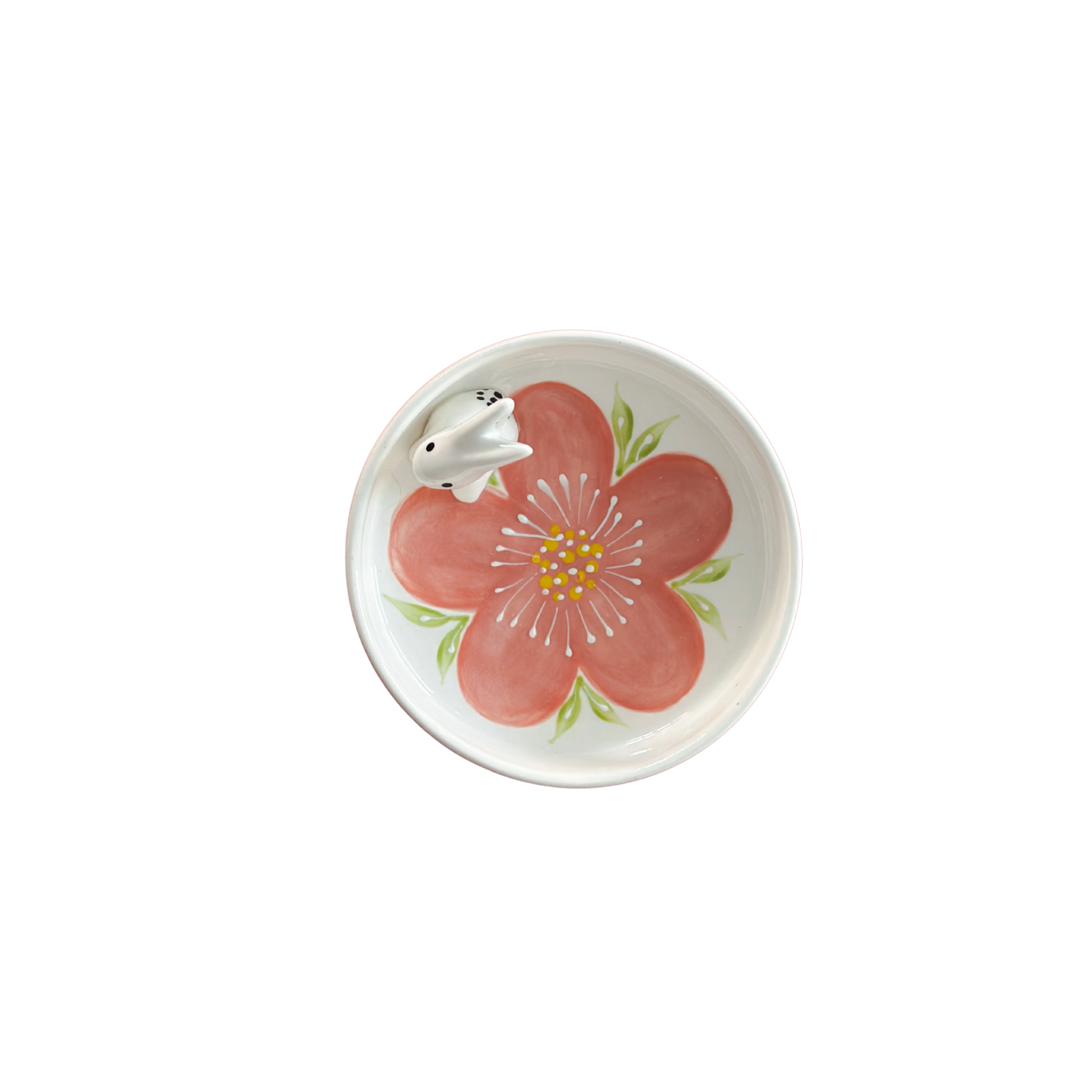 Ramekin-Bunny with Flower