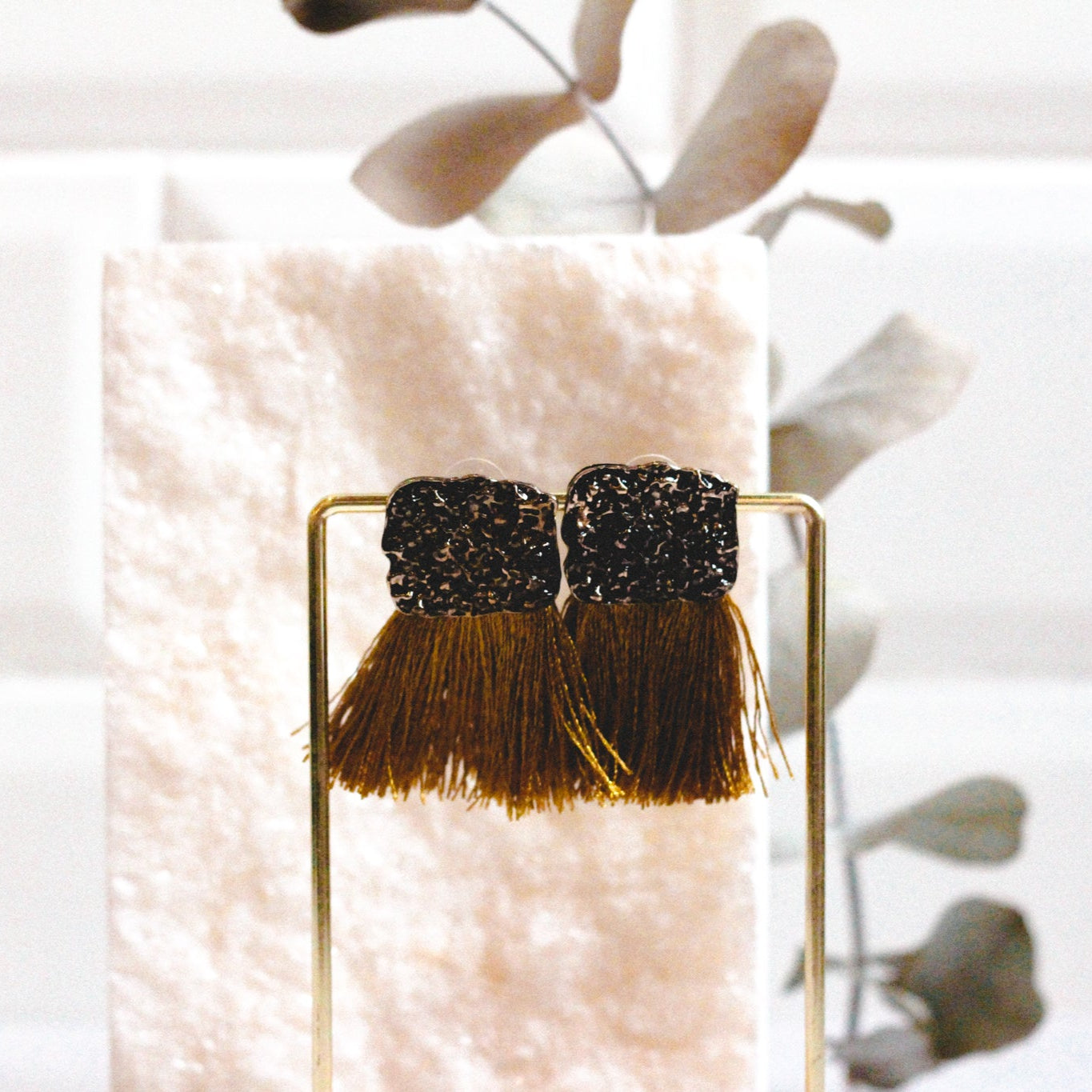 Mustard Tassel Earrings