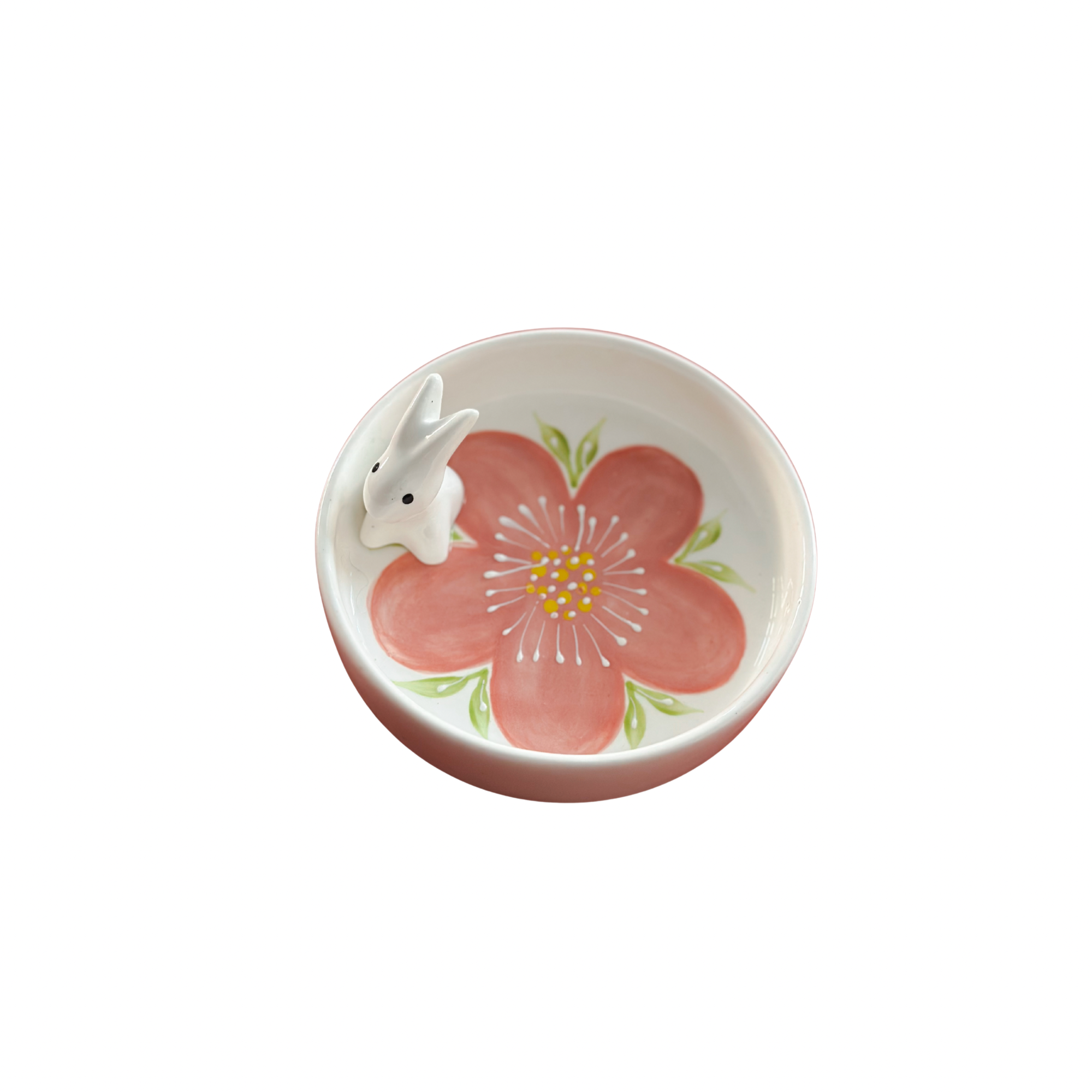 Ramekin-Bunny with Flower