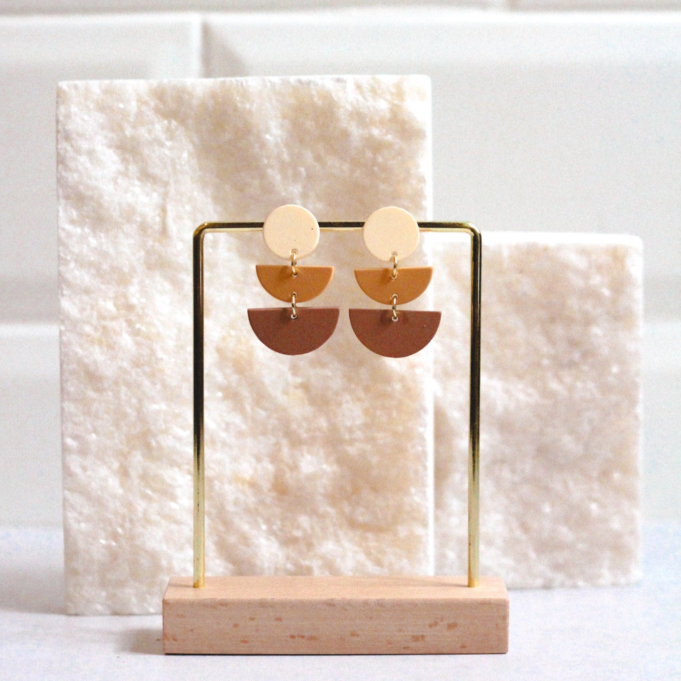 Polymer clay earring