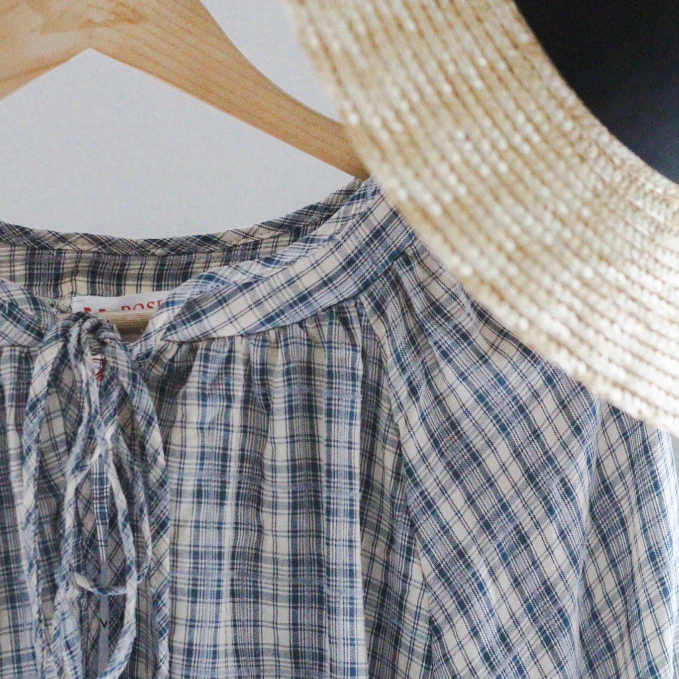 Blue Plaid Blouse