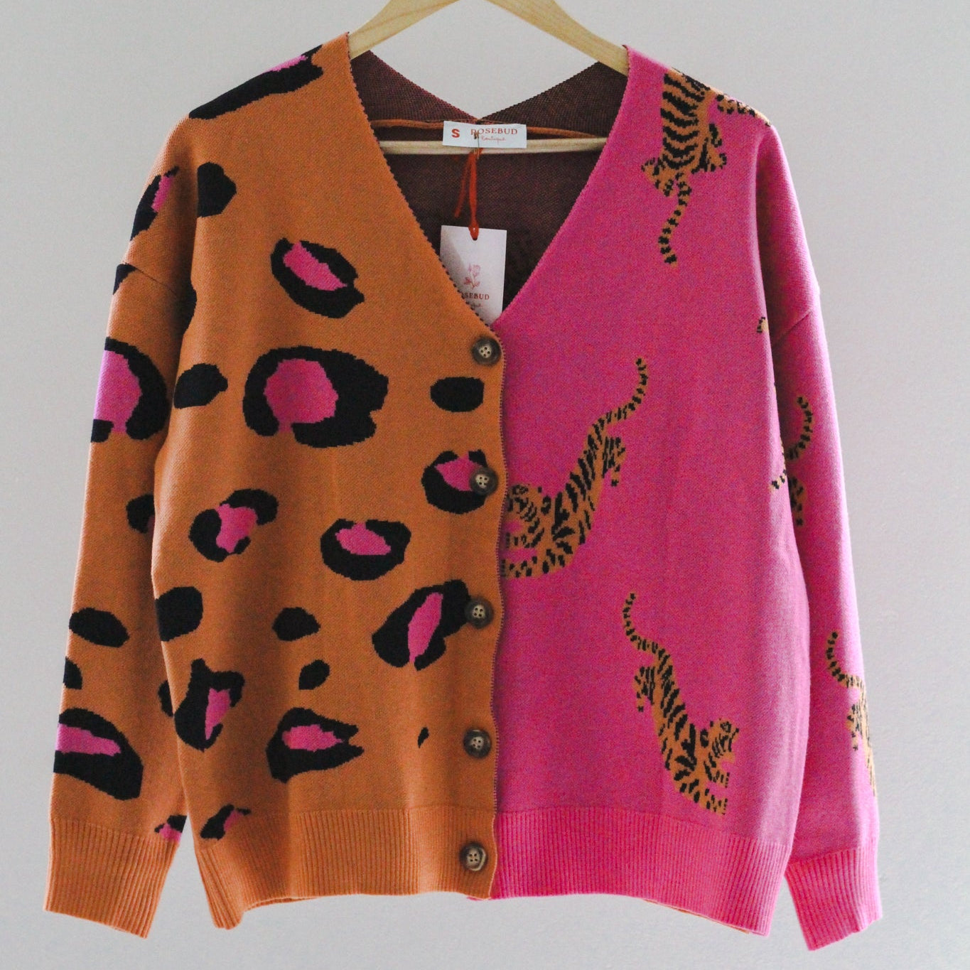 Pink Leopard Cardigan