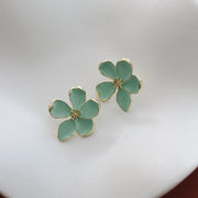Elegant Flower Enamel Earring