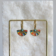 Multi-Colour Fan Hoop Earring